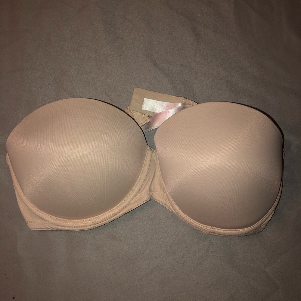PINK Nude Strapless Bra